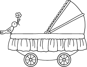 ゆりかごのイラスト